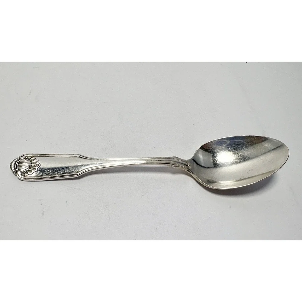 Oneida Community Cube Silver Shell 1978 Silverplate Soup Spoons Set of 6 Good